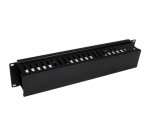 StarTech.com Goulotte Horizontale de Gestion des Câbles pour Rack de Serveur 2U avec Couvercle - Panneau de Chemin de Câbles pour Rack de Réseau 19" - Goulotte à Fentes pour Câbles