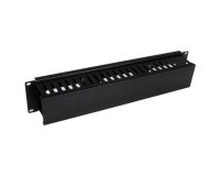 StarTech.com Goulotte Horizontale de Gestion des Câbles pour Rack de Serveur 2U avec Couvercle - Panneau de Chemin de Câbles pour Rack de Réseau 19" - Goulotte à Fentes pour Câbles