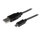StarTech.com Câble de charge /synchronisation mobile USB A vers Micro B mince de 0,5m pour smartphone et tablette - M/M - Noir