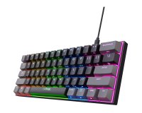 Trust GXT 867 Acira clavier Gaming USB Français Noir, Gris