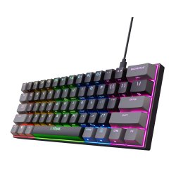 Trust GXT 867 Acira clavier Gaming USB Français Noir, Gris