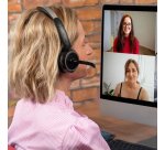 Lindy L118 Casque Sans fil Arceau Bureau/Centre d'appels USB Type-C Bluetooth Socle de chargement Noir