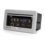 StarTech.com Boîtier de connexion pour table de réunion - HDMI / VGA / Mini DP vers sortie HDMI avec port USB à charge rapide