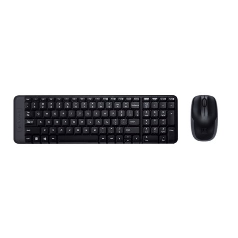 Logitech Wireless Combo MK220 clavier Souris incluse Bureau USB Français Noir