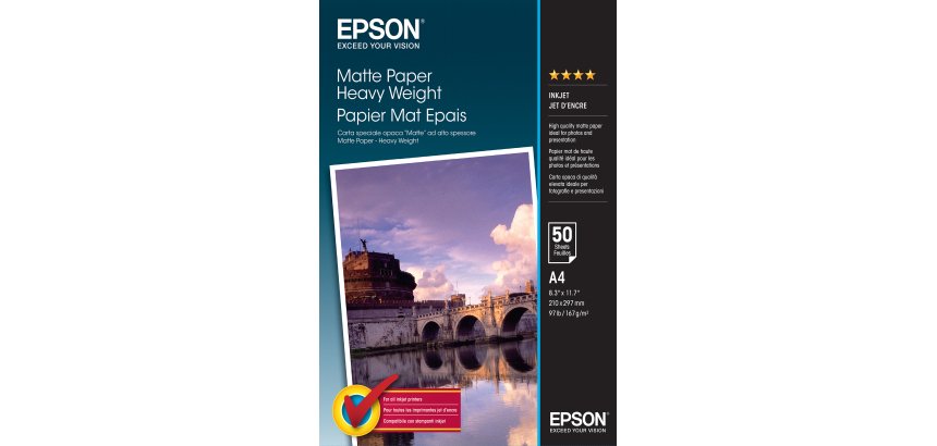 Epson Matte Paper Heavy Weight - A4 - 50 Feuilles