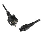 StarTech.com Cable de 1m de Alimentación para Portátiles, Enchufe UE a C5, 2,5A 250V, 18AWG, Cable de Repuesto para Cargador, Cable Hoja de Trébol Mickey Mouse, Cable para Europa, UL