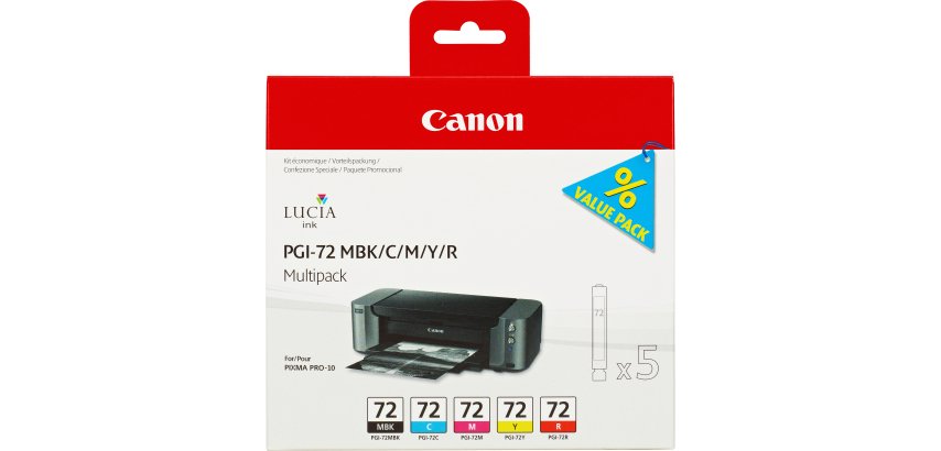 Canon Multipack de cartouches d'encre PGI-72 MBK/C/M/Y/R 5