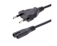 StarTech.com Cable de 1m de Alimentación para Portátiles, Enchufe UE a C7, 2,5A 250V, 18AWG, Cable de Repuesto para Cargador de Portátiles, Cable para Impresoras, Cable para Europa, UL