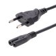 StarTech.com Cable de 1m de Alimentación para Portátiles, Enchufe UE a C7, 2,5A 250V, 18AWG, Cable de Repuesto para Cargador de Portátiles, Cable para Impresoras, Cable para Europa, UL