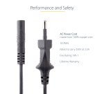 StarTech.com 3m (10ft) Laptop Power Cord, EU Plug to C7, 2.5A 250V, 18AWG, Laptop Replacement Cord, Printer Power Cable, Laptop Charger Cord, Laptop Power Brick Cord, Black