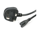 StarTech.com Cordon d'alimentation bipolaire pour UK BS1363 vers C7 de 1m pour ordinateur portable - M/F - Noir