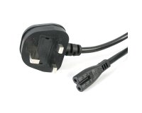 StarTech.com Cordon d'alimentation bipolaire pour UK BS1363 vers C7 de 1m pour ordinateur portable - M/F - Noir