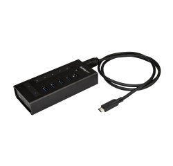 StarTech.com 7 Port USB C Hub - USB Type-C to 2x USB-C/5x USB-A - Commercial Metal USB 3.0 Hub - SuperSpeed USB 3.2 Gen 1 (5Gbps) - Self Powered - BC 1.2 Fast Charge - Mountable/Rugged