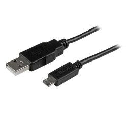 StarTech.com Câble de charge / synchronisation mobile USB A vers Micro B slim de 15 cm pour smartphone et tablette - M/M - Noir