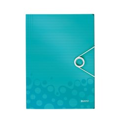 Chemise 3 rabats leitz wow polypropylène fermeture élastique coloris menthe 235x320mm