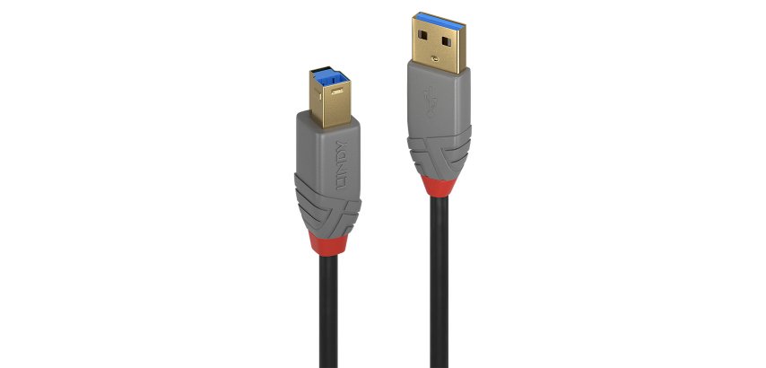 Lindy 36740 cavo USB USB 3.2 Gen 1 (3.1 Gen 1) 0,5 m USB A USB B 5 Gbit/s Nero