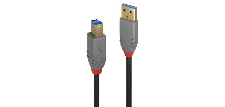 Lindy Câble USB 3.2 Type A vers B, 5Gbit/s, Anthra Line, 5m