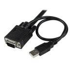 StarTech.com Switch KVM USB VGA à 2 ports - Commutateur KVM alimenté par USB avec câbles et commutateur à distance