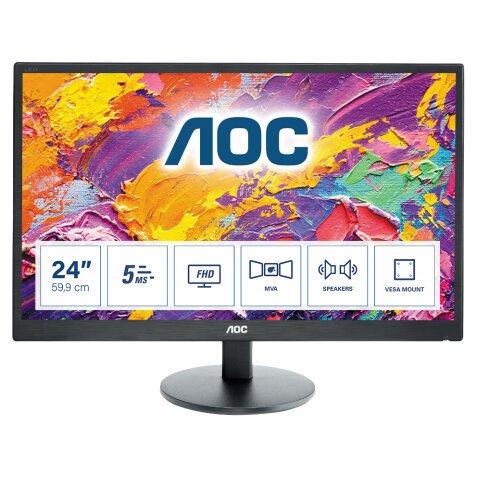 AOC M2470SWH LED display 59,9 cm (23.6") 1920 x 1080 Pixeles Full HD Negro