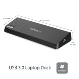 StarTech.com USB 3.0 Dockingstation für zwei Monitore mit HDMI & 4K DisplayPort - USB 3.0 auf 4x USB-A, Ethernet, HDMI und DP - USB Typ A Universal Dockingstation für Mac & Windows