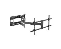 AISENS Soporte Pro Giratorio, Inclinable Y Nivelable Para Monitor/tv 50kg De 43-80, Negro