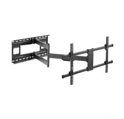 AISENS Soporte Pro Giratorio, Inclinable Y Nivelable Para Monitor/tv 50kg De 43-80, Negro