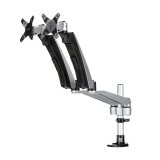 StarTech.com Support de Bureau pour 2 Écrans jusqu'à 30"(9kg) - Bras Articulés - Multidirectionnel - Empilable - Installation sans Outil