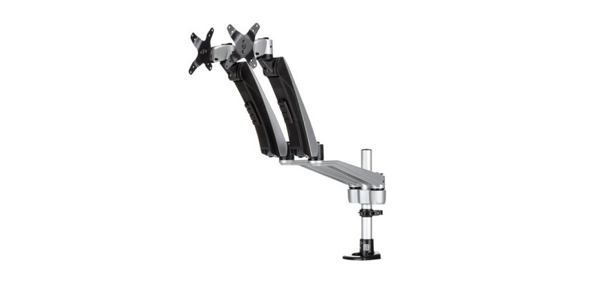 StarTech.com Support de Bureau pour 2 Écrans jusqu'à 30"(9kg) - Bras Articulés - Multidirectionnel - Empilable - Installation sans Outil