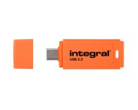 Integral Neon-C INFD128GBNEONCOR3.2 lecteur USB flash 128 Go USB Type-C 3.2 Gen 1 (3.1 Gen 1) Noir