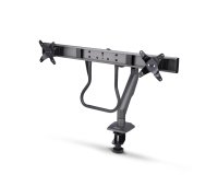 StarTech.com Bras pour Double Moniteur avec Barre Transversale, Écrans Jusqu'à 27", VESA 75x75/100x100, Max 15kg, Pince en C, Entièrement Articulé, Ressort Mécanique, TAA