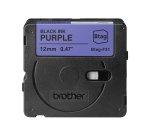 Brother BTAG-F31 – Ruban adhésif noir sur violet, 12 mm de large, non laminé