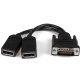 Cable Adaptador de 20cm DMS59 a DisplayPort Doble - Conversor LFH59 a DP Dual