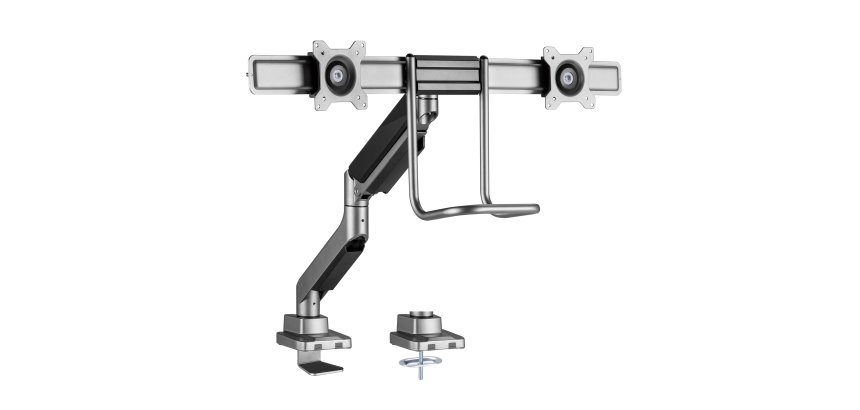 Equip Staffa di montaggio da scrivania per doppio monitor da 17” a 32”