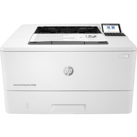 HP LaserJet Enterprise M406dn, Noir et blanc, Imprimante pour Entreprises, Imprimer, Taille compacte; Sécurité renforcée; Impression recto-verso; Éco-énergétique; Impression USB en façade