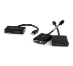 StarTech.com Adaptateur audio / vidéo de voyage - Convertisseur 2-en-1 Mini DisplayPort vers HDMI ou VGA