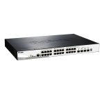D-Link DGS-1510-28XMP Géré L2/L3 Gigabit Ethernet (10/100/1000) Connexion Ethernet, supportant l'alimentation via ce port (PoE) Noir, Gris