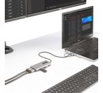 StarTech.com USB-C Multiport Adapter met Ingebouwde USB-C naar USB-A Dongle, Dual HDMI (4K30Hz/1080p60Hz), 3x USB-A 5Gbps, Mini Travel Dock, Laptop Docking Station, 40cm Kabel