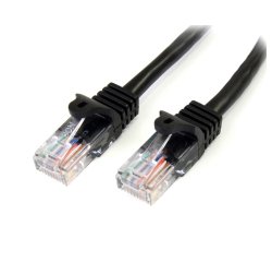 StarTech.com Cat5e Patch Cable with Snagless RJ45 Connectors - 1m, Black