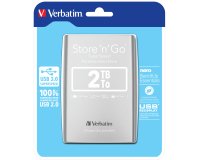 Verbatim Disco rigido portatile Store 'n' Go USB 3.0 da 2 TB Argento