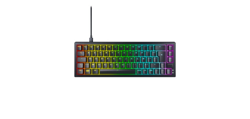 Clavier Cherry XTRFY K5V2 mecanique personnalisable - format 65% - Switches Hot Swap CHERRY MX2A Red - Noir