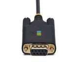 StarTech.com Cable Adaptador USB a Serie de Módem Nulo de 1m - Retención COM - Tornillos Intercambiables DB9 - USB a RS232 - Serial - USB a DB9 - FTDI - ESD de Nivel 4 - Fabricación Resistente con TPE