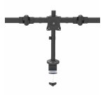 StarTech.com Desk Mount Triple Monitor Arm - Ergonomic VESA 3 Monitor Mount up to 27" (17.6lb/8kg) - Articulating & Height Adjustable Pole Mount - Tilt/Swivel/Rotate LCD/LED Screen - Desk Clamp/Grommet