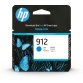 912 Cartouche d'Encre Cyan Authentique (3YL77AE) pour OfficeJet Pro 8010 series / 8020 series
