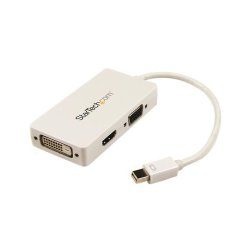 StarTech.com Mini DisplayPort auf HDMI / DVI / VGA Adapter - mDP Konverter für MacBook - Weiß