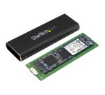 StarTech.com Boîtier Aluminium M.2 SSD vers USB 3.0 (5Gbps) avec UASP - Noir - M.2 NGFF SATA avec Clé B & Clé B+M - Boîtier Externe M.2 Portable - Non Compatible avec NVMe / AHCI