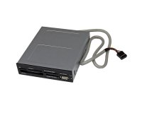 StarTech.com Lecteur de cartes mémoire interne de 3,5 pouces avec port USB 2.0 - Multicartes 22-en-1 - Noir