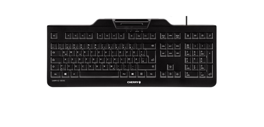 CHERRY KC 1000 SC Clavier filaire lecteur cartes à puce, noir, USB, AZERTY - FR