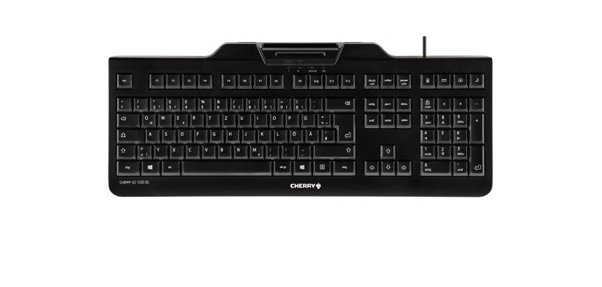 CHERRY KC 1000 SC Clavier filaire lecteur cartes à puce, noir, USB, AZERTY - FR