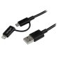 StarTech.com Apple Lightning of Micro USB naar USB kabel 1 m zwart