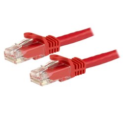 StarTech.com Câble réseau Cat6 Gigabit UTP sans crochet de 1 m - Cordon Ethernet RJ45 anti-accroc - M/M - Rouge